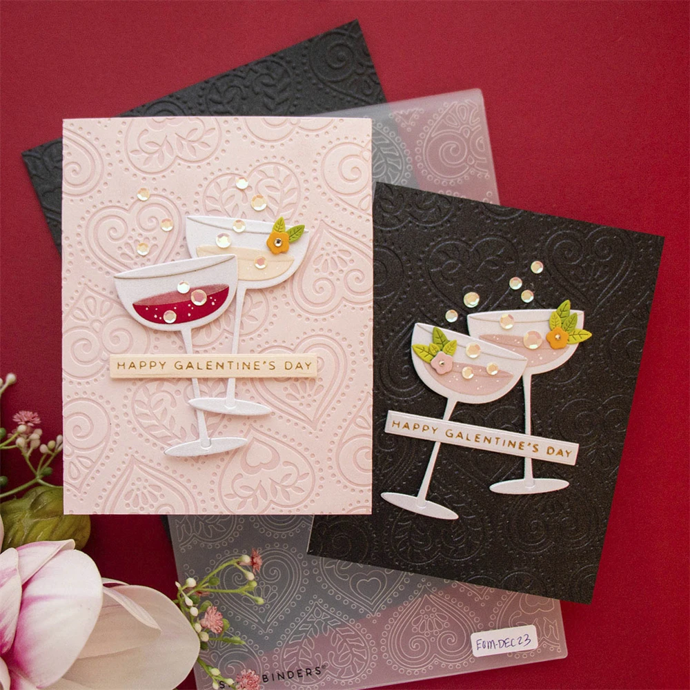 Delicious Wine Drink Delicate Glass Metal Cutting Dies Embossing Diecut For DIY Photo Album Card Making Scrapbooking Crafting