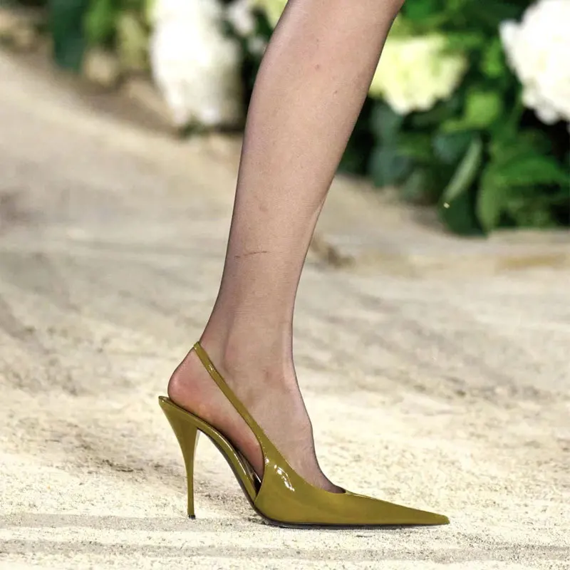 2026 New Niche High-quality Sexy Pointed Back Hollow Sandals Women's Fashion Banquet Skirts  Stiletto High Heels Shoes image 4
