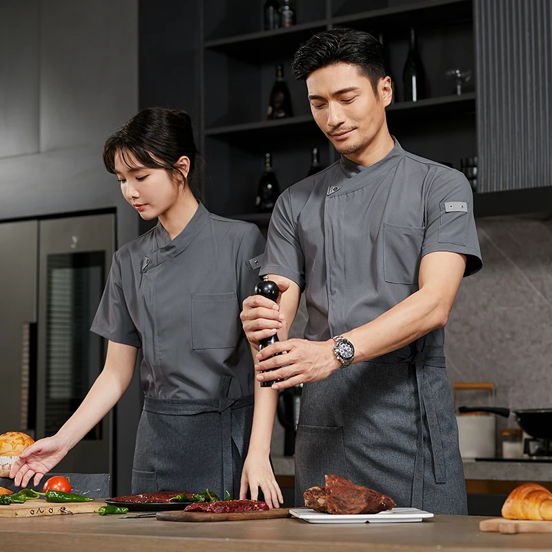 Cooking Uniform Food Service Chef Clothes Men's Kitchen Jacket Pizza Chef's Shirt Hotel Cook Clothing Restaurant Workwear