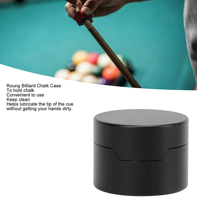 Billiard Chalk Case Round Aluminum Alloy Cues Chalk Box Holder For Pool Cues Chalk Box Billiard Accessories