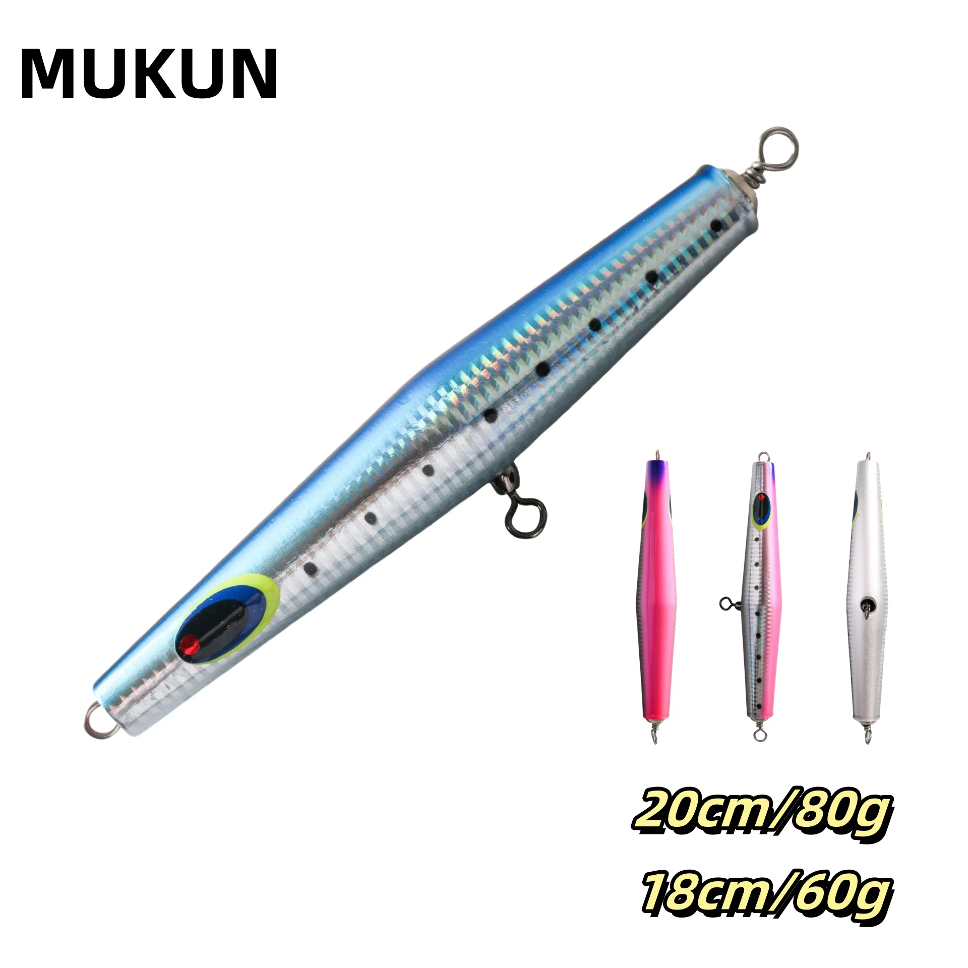 

60g 80g Big Game Trolling Artificial Wood Popper Casting Carpenter Lure JerkbaitMahi Mahi Yellow Tail Shark Jigging Lure