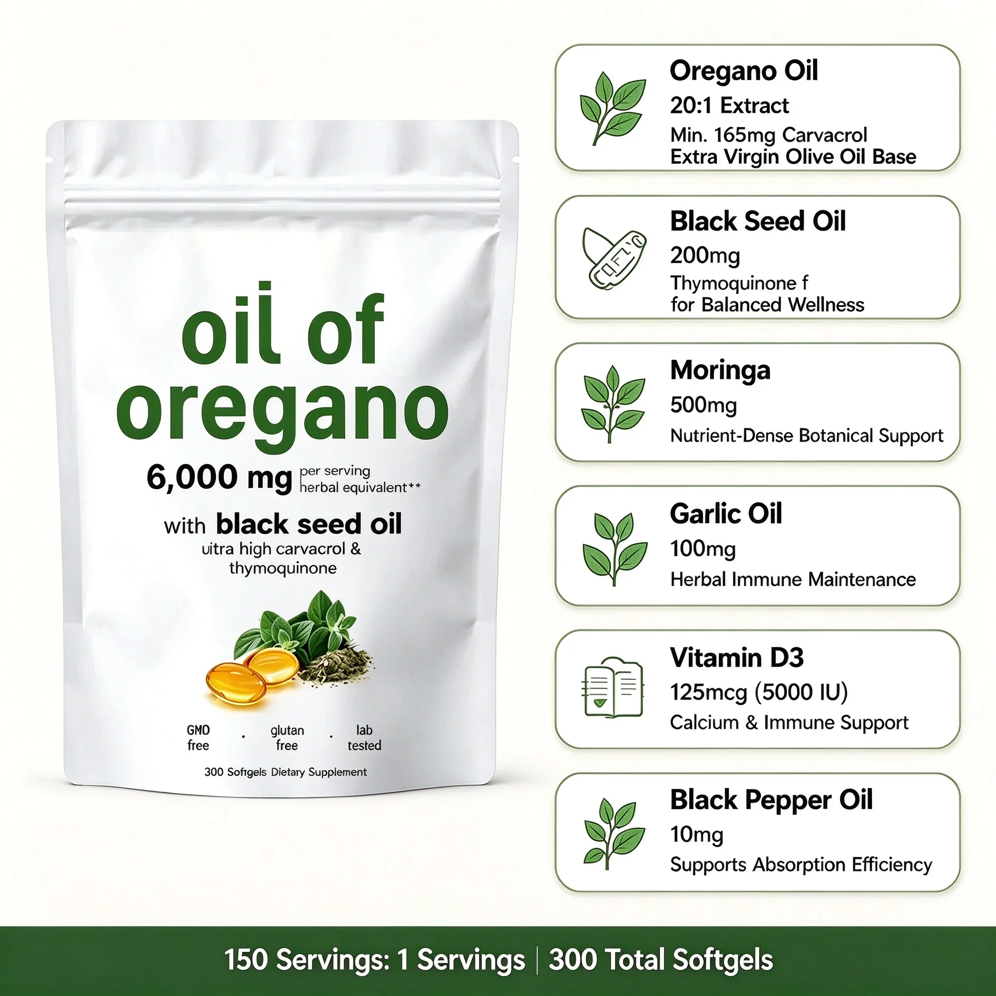 Minyak Oregano dalam Bentuk Ka - Herbal Supplement ulasan dan harga