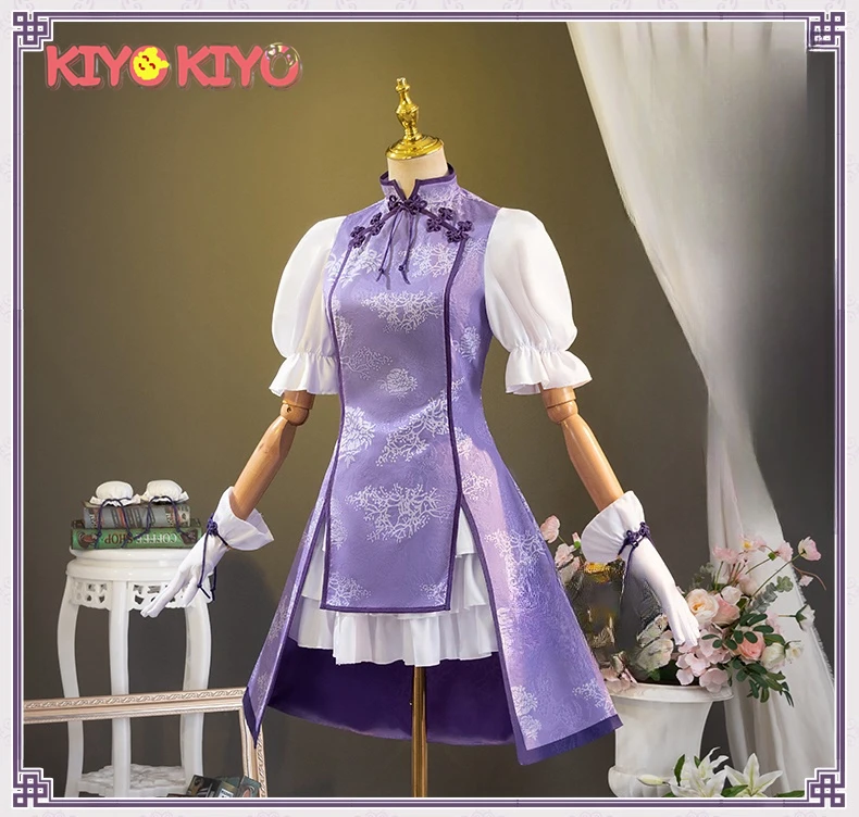 KIYO-KIYO Puella Magi Madoka Magica Akemi Homura Dress Cosplay Costume Akemi Homura Chinese Cheongsam Halloween Costumes