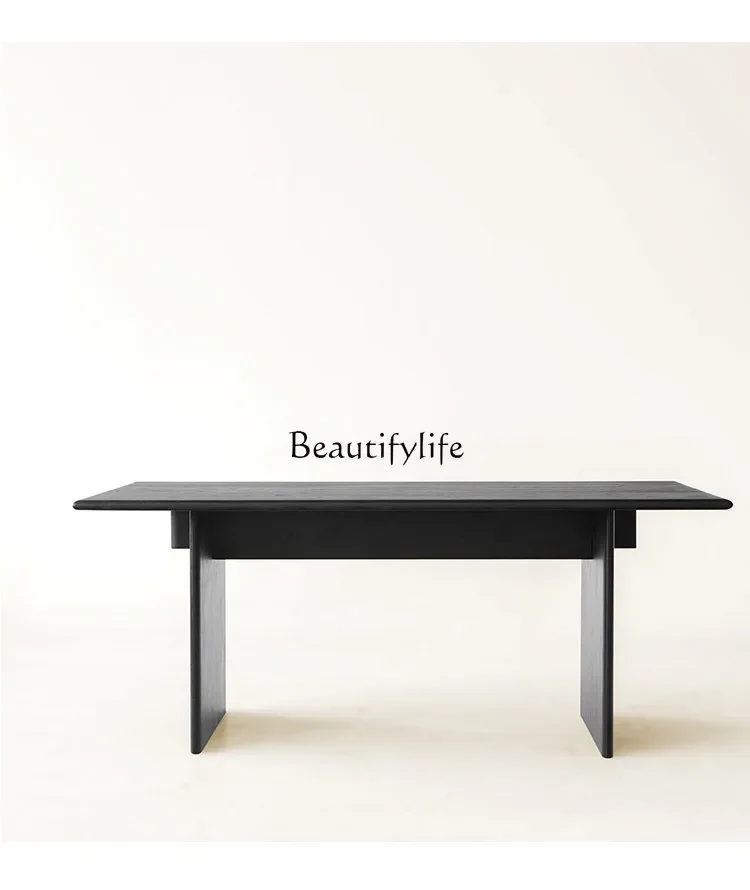 

Japanese-style household simple solid wood wabi-sabi rectangular dining table