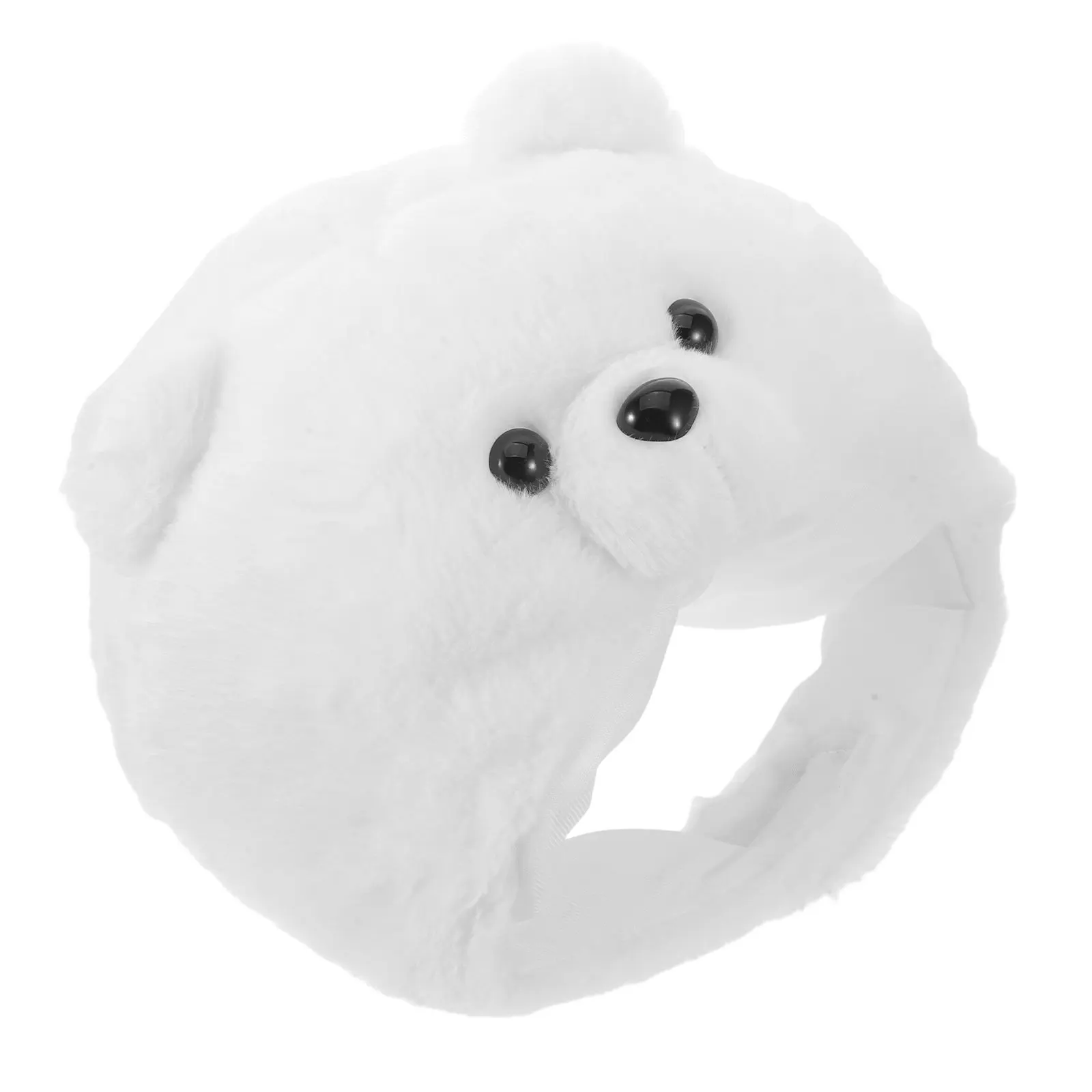 Gorro de Urso Polar para Crianças, Confortável e Quente para o Inverno, com Design de Orelhas Divertidas, Fantasia para Festivais