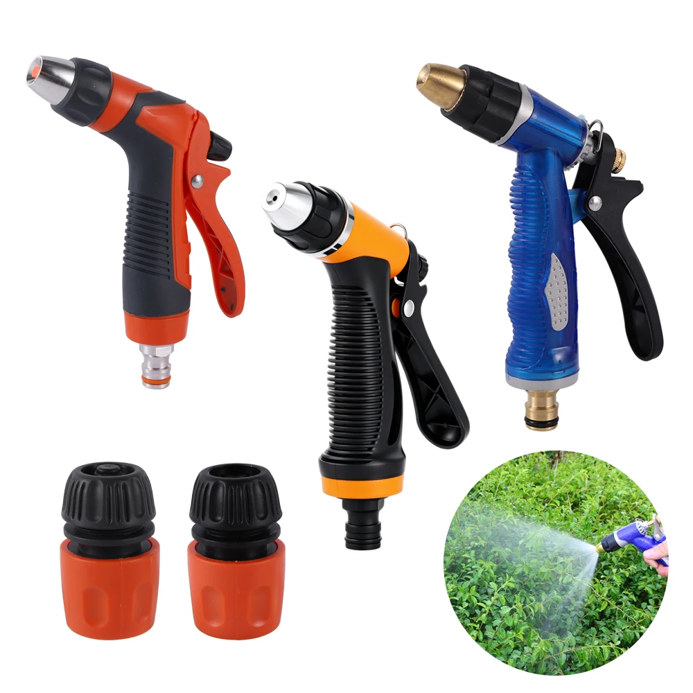 High Pressure Garden Hose Spray Gun Adjustable Sprinkle Nozzle for Cleaning Car Watering Flower Plant Showering Pets Car Wash