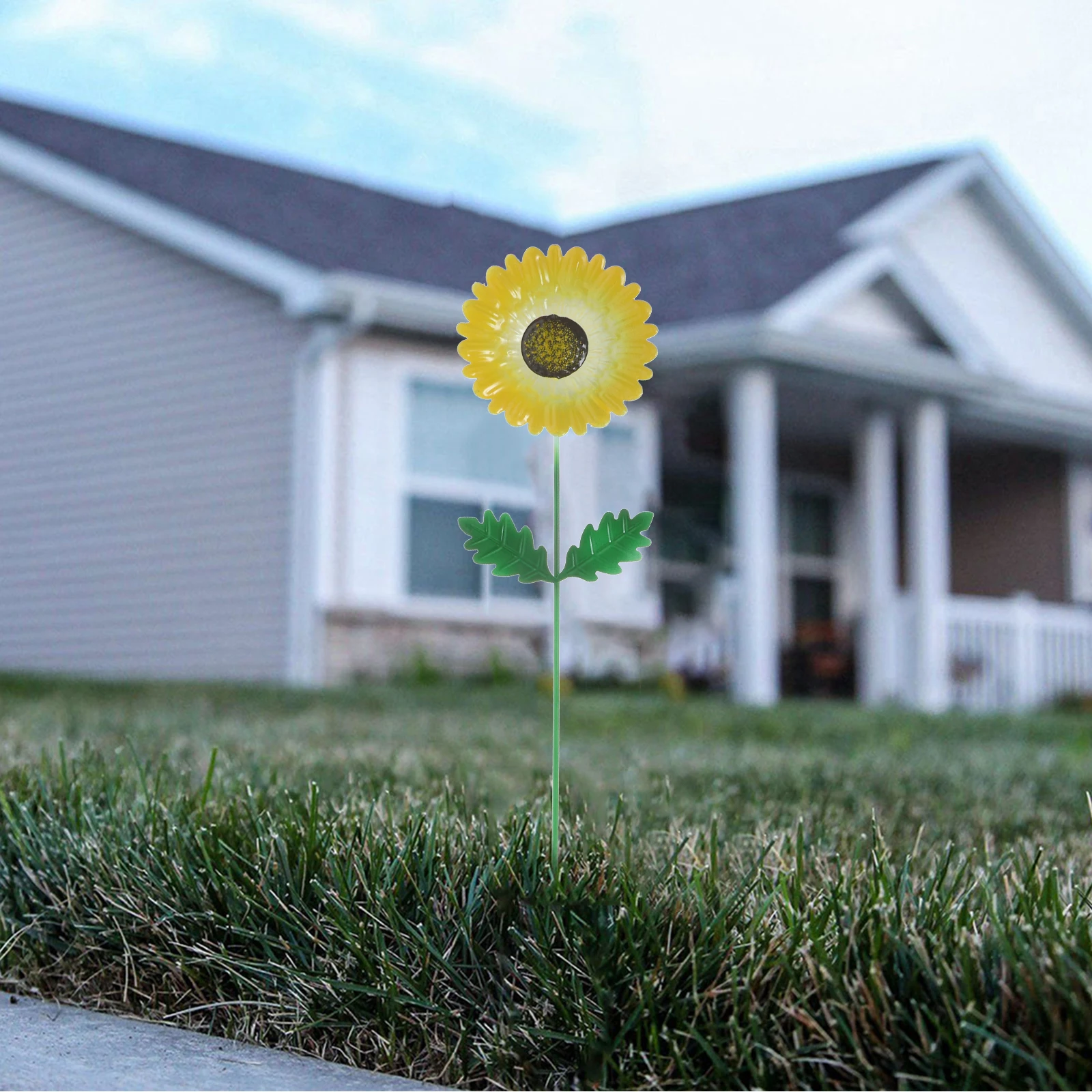 

Железный художественный садовый кол, украшение для цветов, красочный металлический цветочный кол для газона, двора, уличный весенний декор для патио, металлический садовый декор