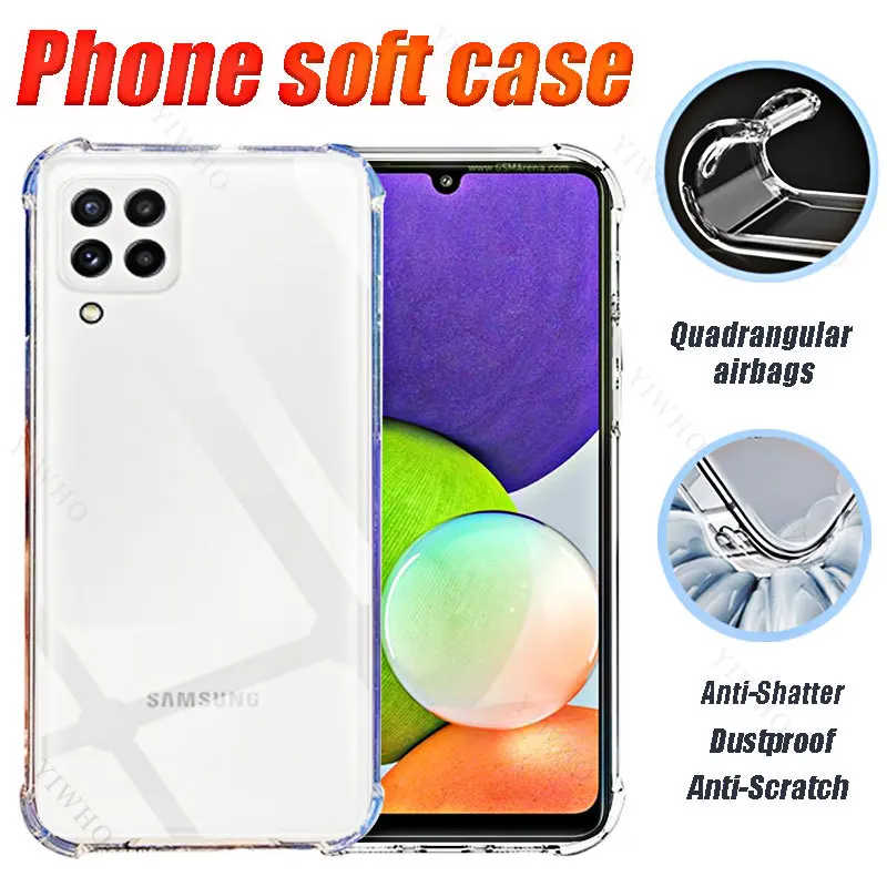 Soft Silicone Shockproof Case for Samsung Galaxy A22 Transparent for Sumsung A 22 6.4