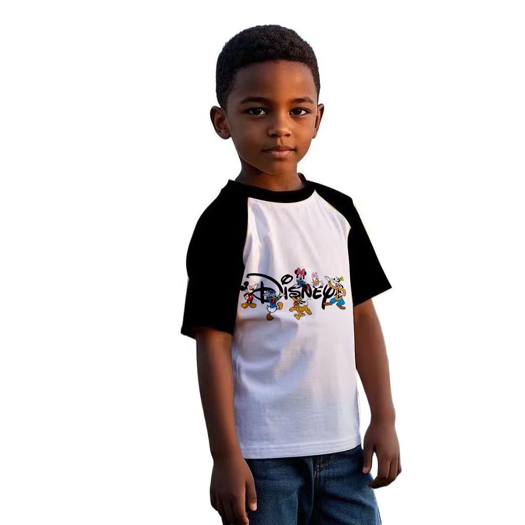 

Children's Clothes Summer Boys T-shirt Printed Cartoon Cotton Fashion Kids Tops Tees Mickey Short Sleeved Tshirt Toddler Costume