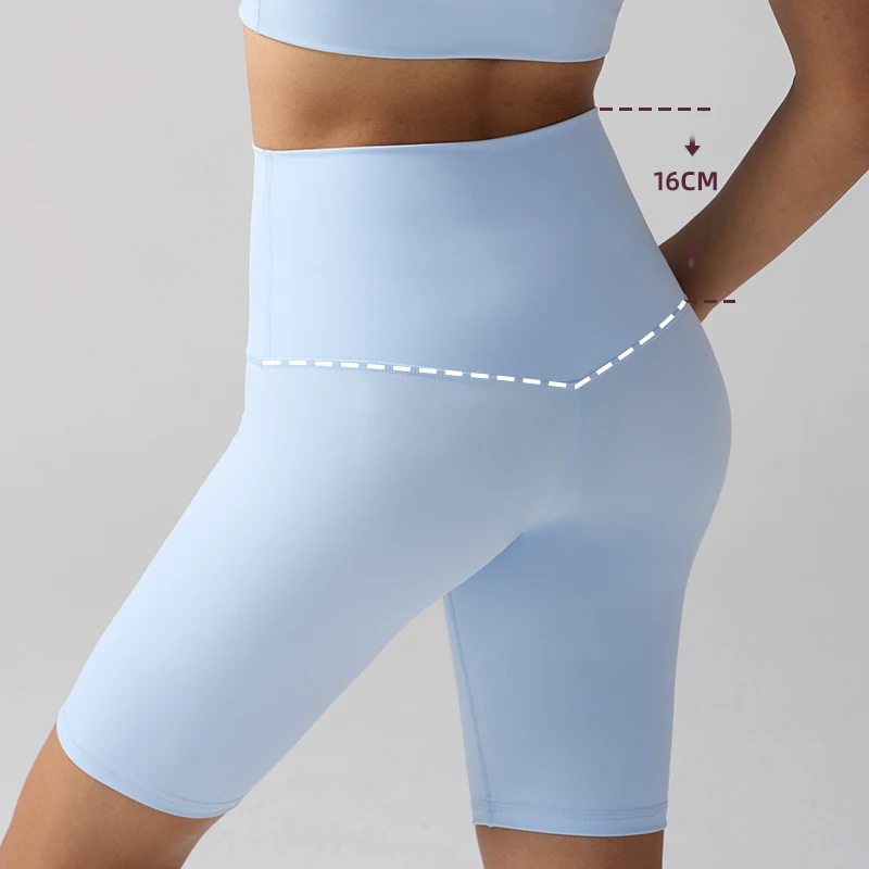 Women's High-Waist Sports Yoga Legging Shorts Quick Drying Squat Proof Fitness Tight Workout Gym Cycling Shorts