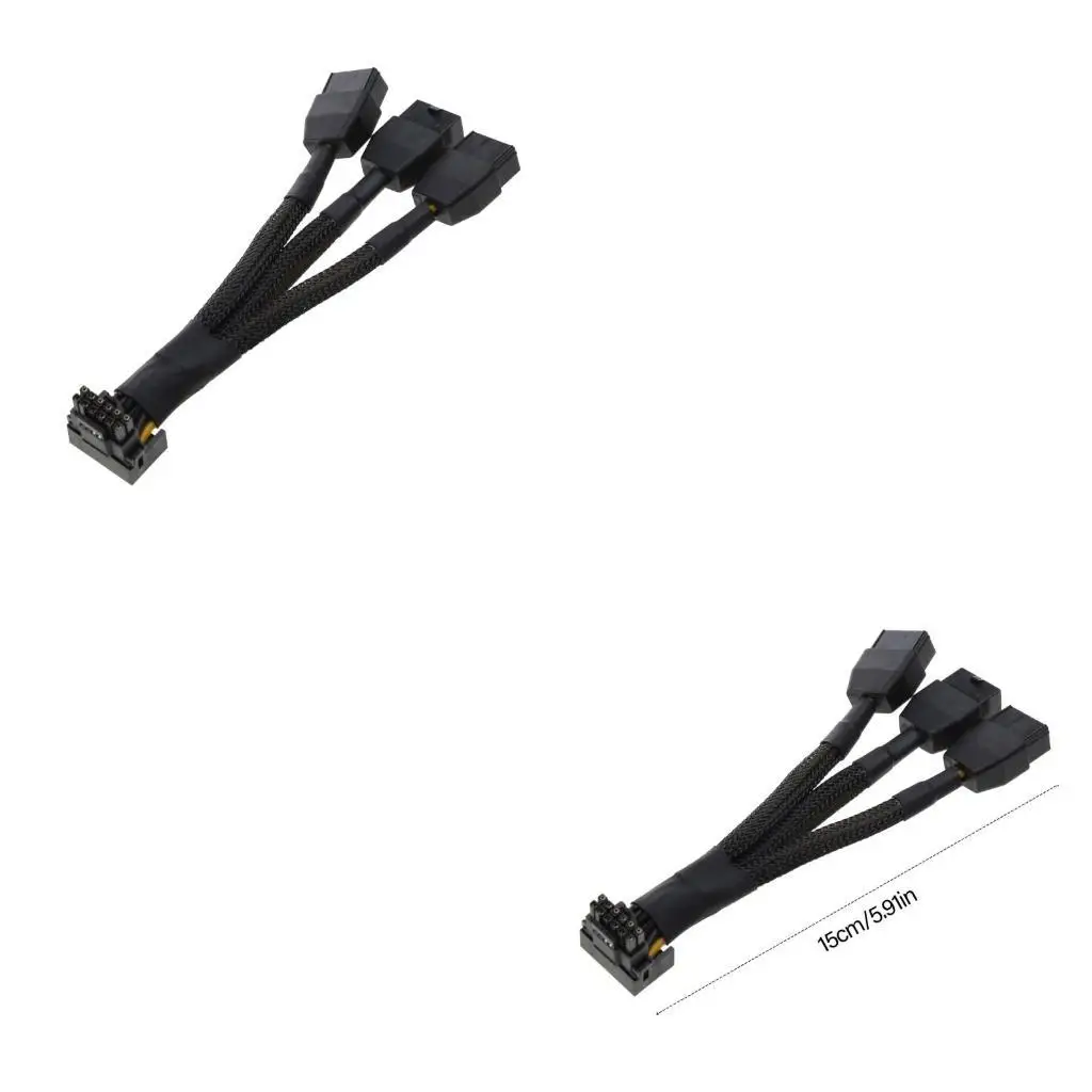 652F 15cm 3x8pin ke 16pin Konektor Kartu Konektor Kabel 12VHPWR GPU Kabel Adapter Kabel Desain Pin Solid Meningkatkan Stabilitas