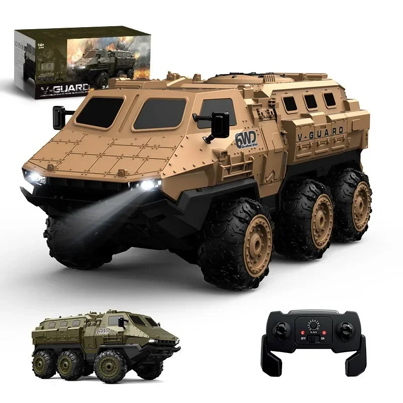 1:16 alloy 6-drive off-road rc cars,remote control car,high-speed armored military model tank kids toys gift set monster truck