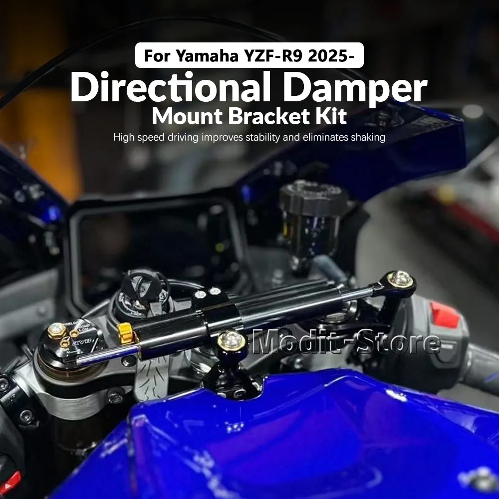 For Yamaha YZF-R9 yzf-r9 2025 2026- Motorcycle CNC Steering Stabilize Bracket YZF R9 Damper Mount Kit Accessories