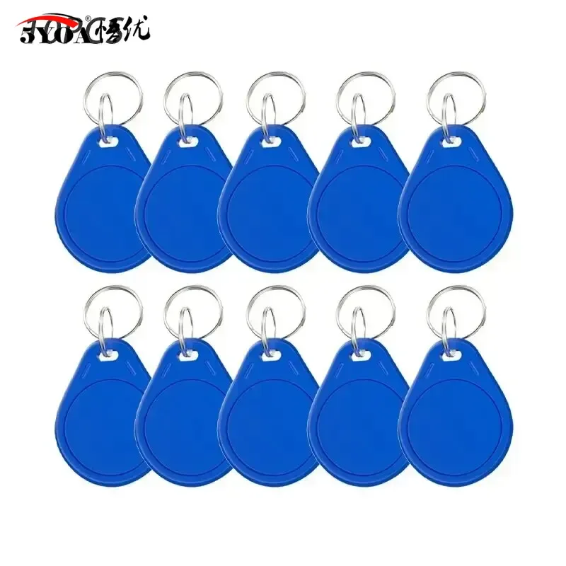 5YOA 10PCS 13.56Mhz RFID UID Token Copy Keykobs Changeable Attendance Management Clone Keychain For Mif 1k S50 Writable Badge