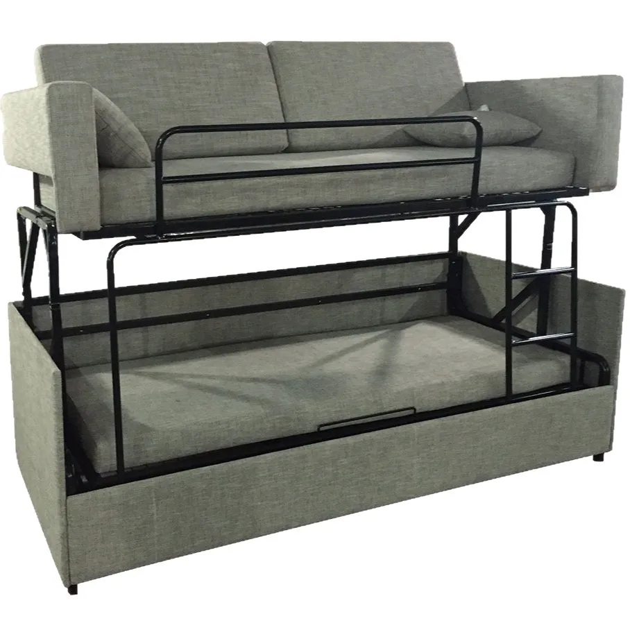 أثاث أريكة مزدوجة، ملحقات معدنية للأجهزة، رف وظيفة سرير قابل للطي #5