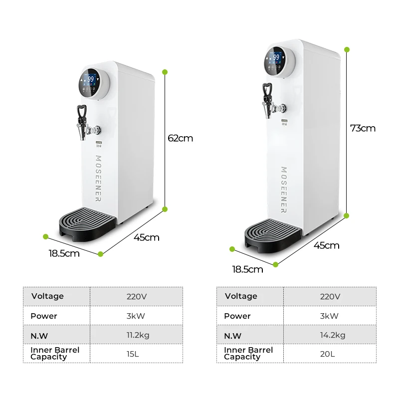 Moseener Commercial Automatic Bottom Load Water Boiler for Quick Heating in Milk T ea Coffee Shops Hotels Bubble Te a Businesses