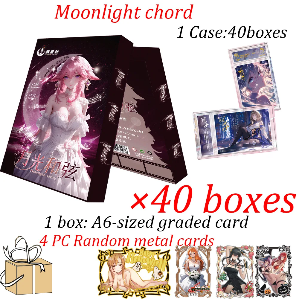 New Moonlight Chord Card A6 Size Card A6-Sized Graded Card Goddess Story  Waifu Booster Box Ccg Acg Doujin Toys And Hobby Gift