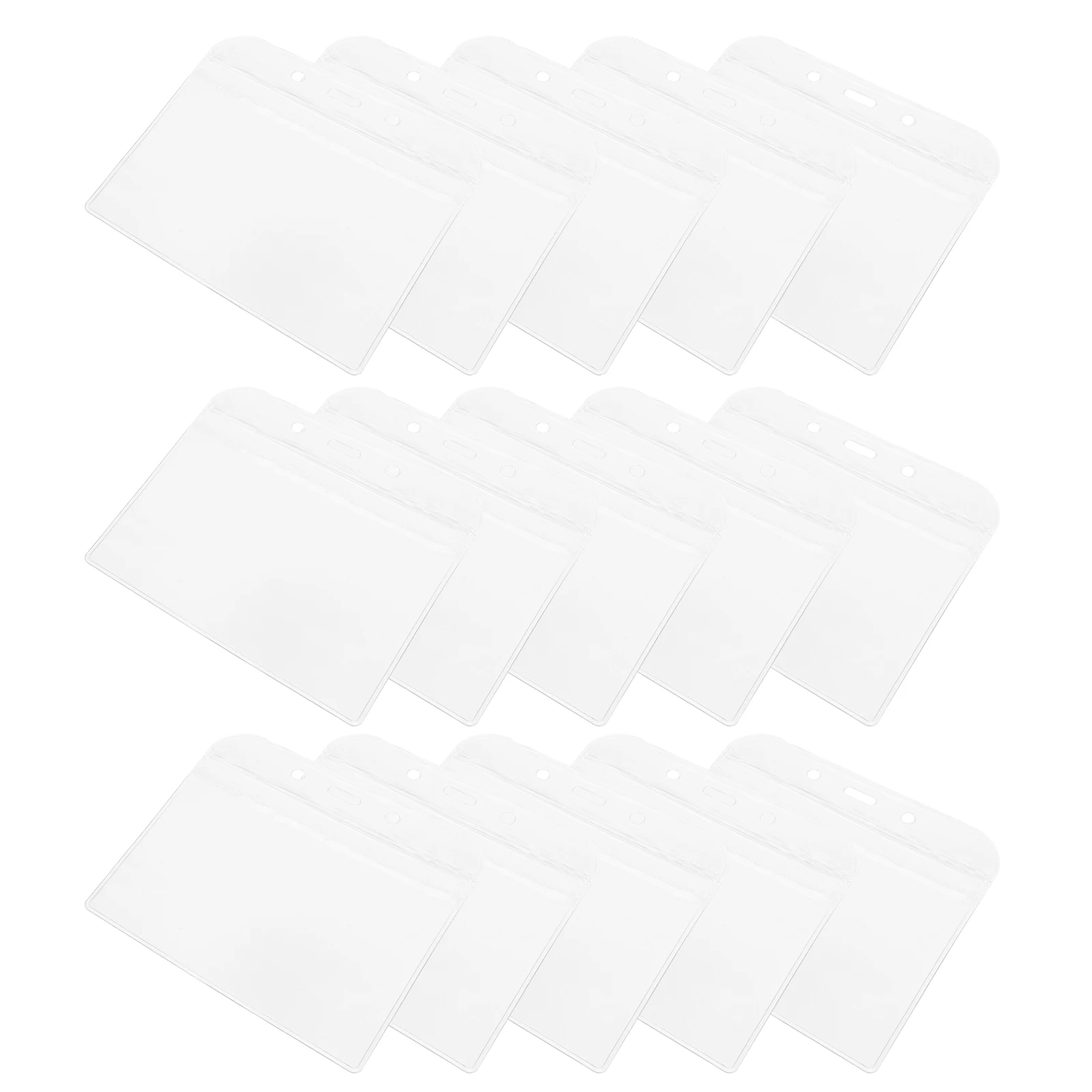 

50pcs Id Card Holder Work Cards Cover Badge Holder Waterproof Protective Case For Student Credit Membership Cards