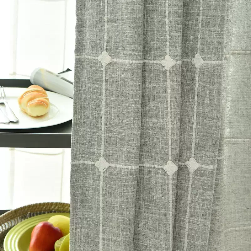 Road Pocket Shade Curtain Tassel for Kitchen Bedroom Cotton Linen Curtains Living Room Bay Window Cabinet Curtain Home Decor
