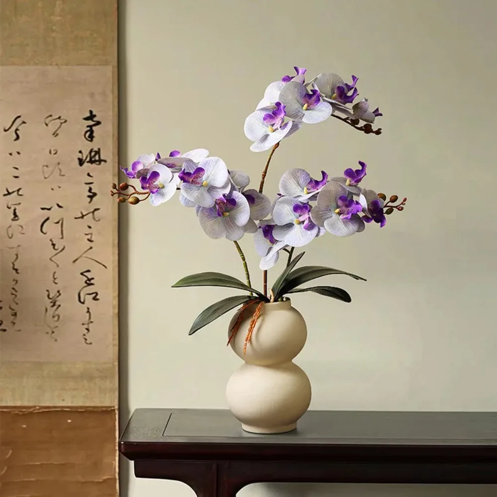 Phalaenopsis fake flower simulation flower high-end 3D high-end feel finished bouquet living room wedding dress photography