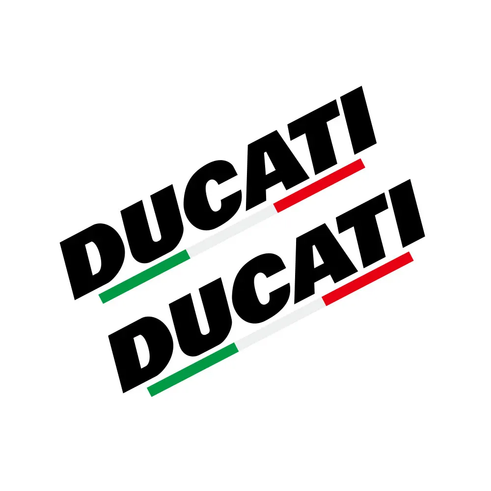 2pcs for ducati sticker die cut decals pegatinas aufkleber autocollant