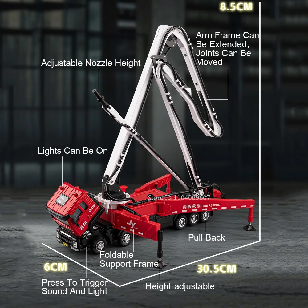 Camion à pompe à ciment en alliage 1:32, modèles de jouets en métal moulé sous pression, Mini véhicules d'ingénierie des déchets, son et lumière, cadeaux pour enfants