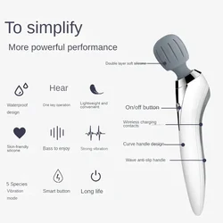 Relax Muscles Soothe Body Portable Handheld Vibrating Massage Stick Waterproof Waist Shoulder Cervical Massager