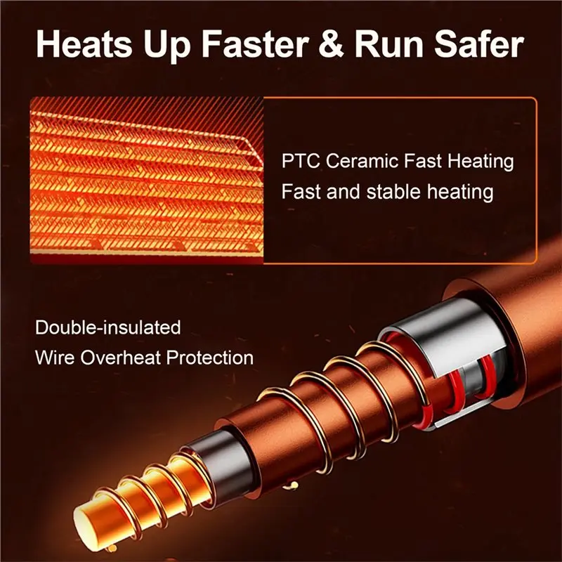 A22F-24V Car Heater For Vehicle Cigarette Lighter 2-In-1 Heating&Cooling Fan Defroster Defogger For Car Windshield