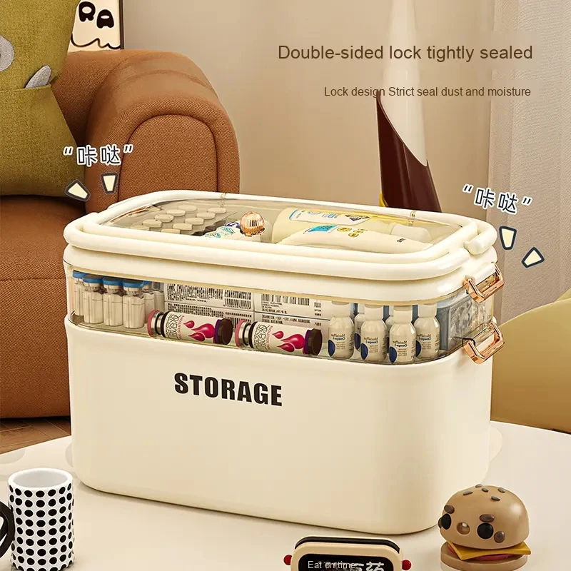 

Large Capacity Portable Emergency First Aid Kit Family Medicine Organizer Multi-Layer Storage Case with Pill Organizer Box