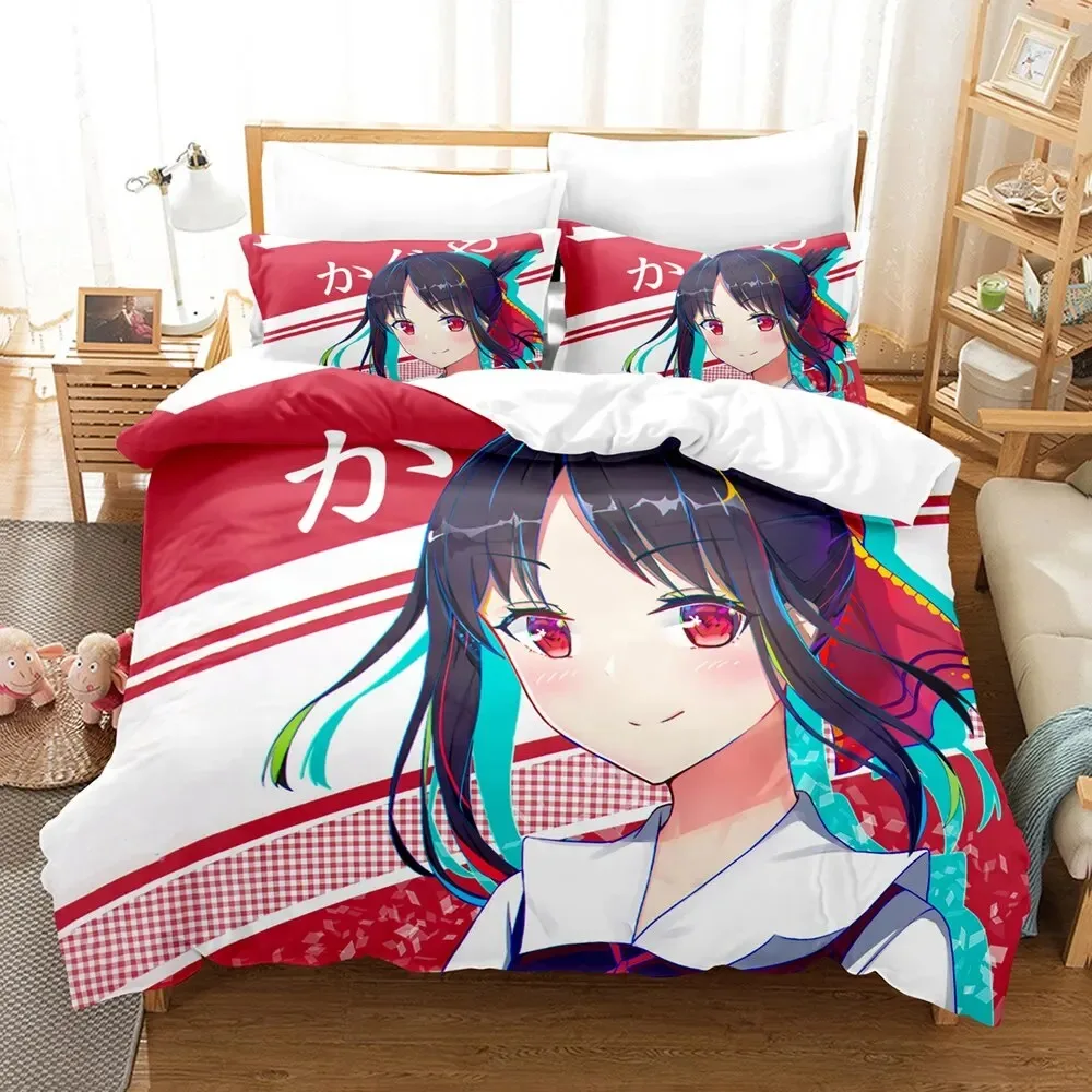 3D Printed Anime Kaguya-sama Love is War Bedding Set Boys Girls Twin Queen Size Duvet Cover Pillowcase Bed Kids Adult