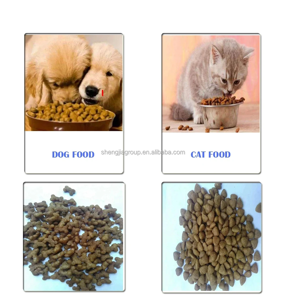 خط إنتاج أغذية الكلاب والقطط الأوتوماتيكي بالكامل، معدات تجهيز أغذية وأغذية الكلاب الأليفة