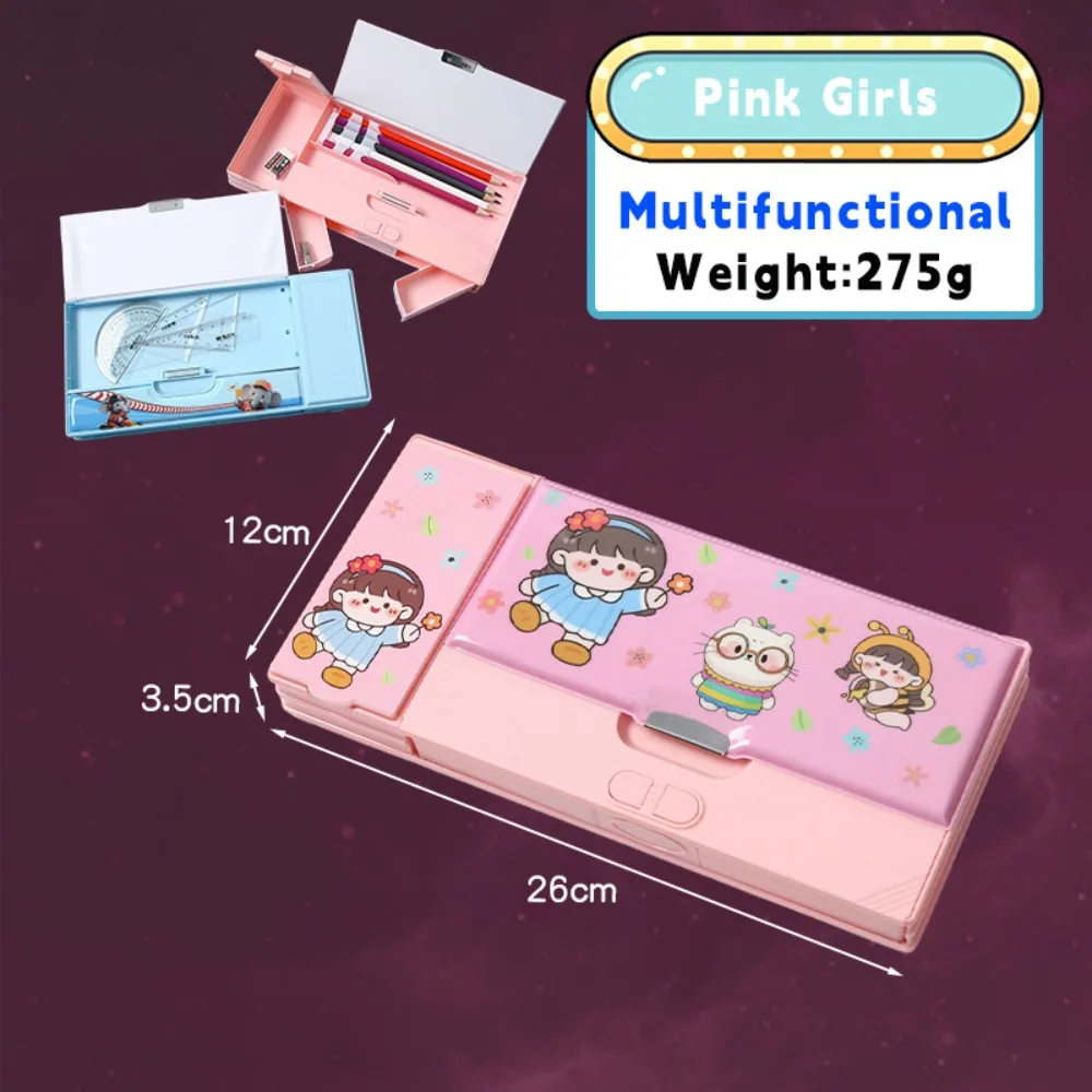

Multifunctional Multifunctional Pencil Case Fun Mechanism Design Double Sided Use Pen Box Large Capacity Pen Bag School Office