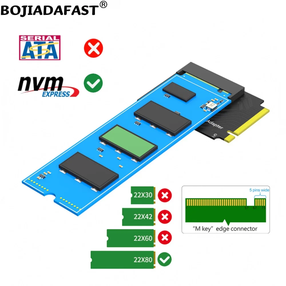 2230 Right Angle M2 M-Key Interface to 2280 NGFF M.2 Key B+M Key-M NVME SSD Adapter Card Support ROG Ally Gaming