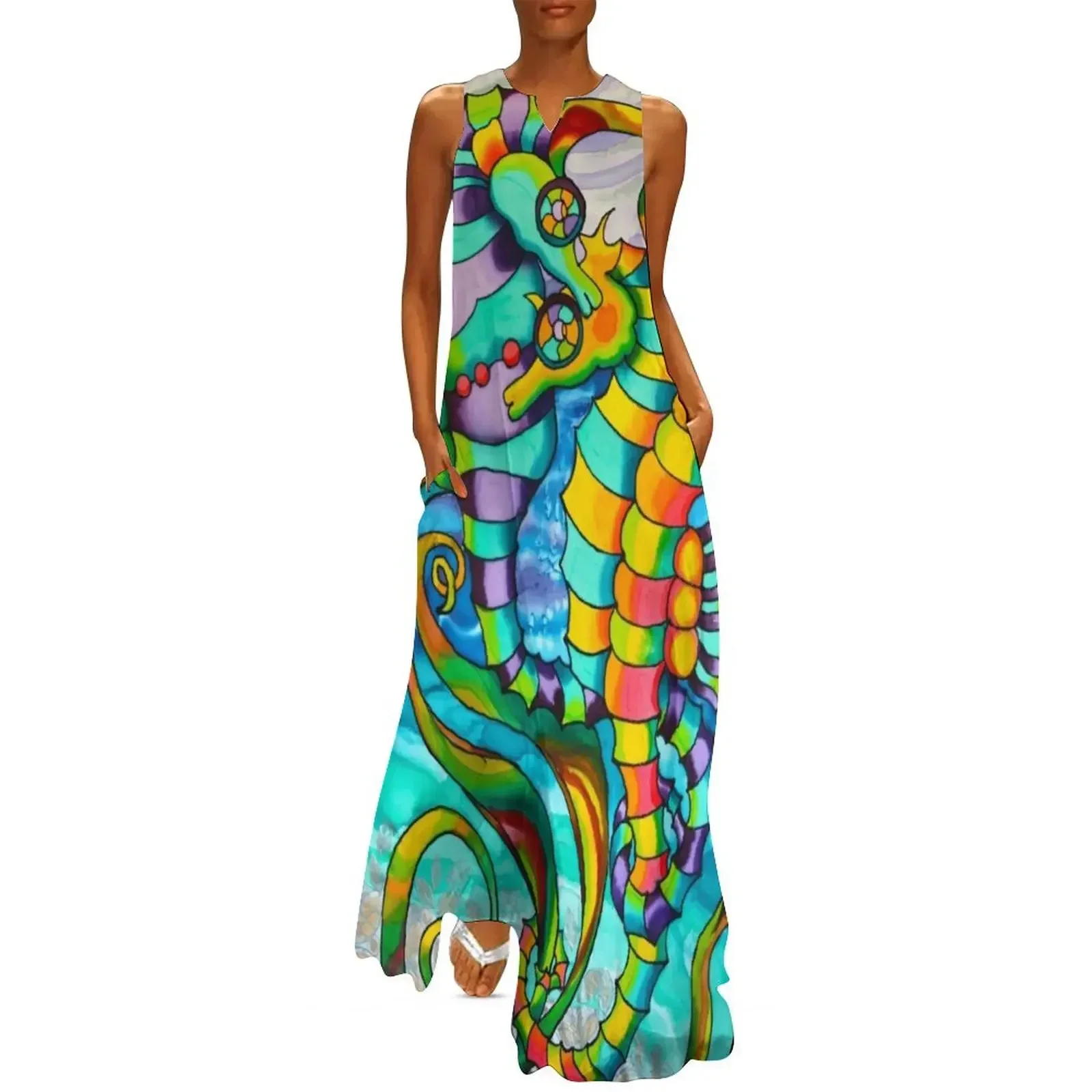 

Seahorses in Belize Long Dress clothes for woman Dress woman prom dresses 2025 Long dress