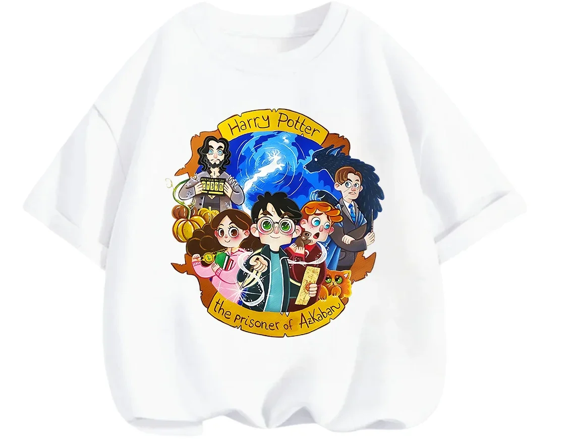 Graphic Cartoon Harry Potter Print T Shirt Summer Casual Fashion Youth Boys Girls Daily Outfit view 3