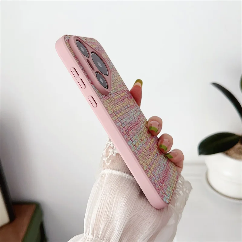 Fashion Woven Textured Phone Case For Huawei Mate 30 50 P30 P40 P50 P60 Nova 10 11 Pro Nova 10 SE Protective Shockproof Cover 