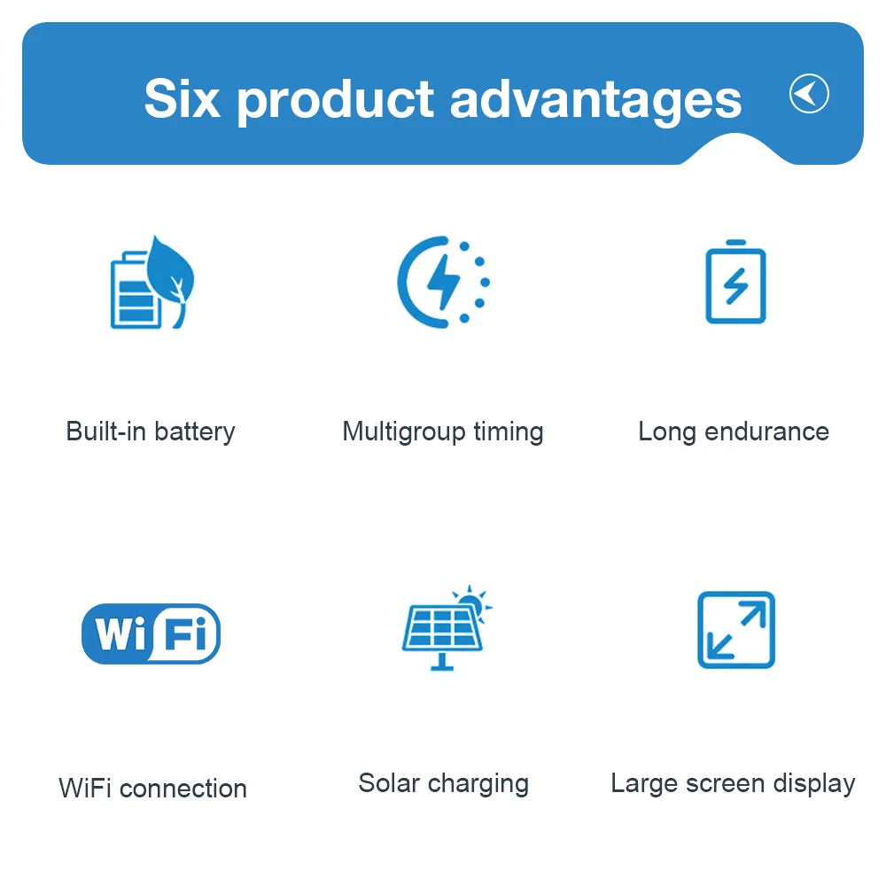 Design Wifi Solar 2 Outlets Water Irrigation Automatic Watering Water Valve