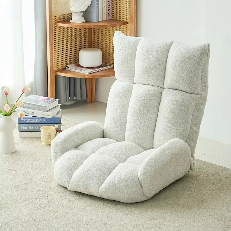 

Sofas Nordic Roll Folding Lazy Sofa Tatami Backrest Bay Window Recliner Living Room Bedroom Balcony Floor Sofa Home Furniture