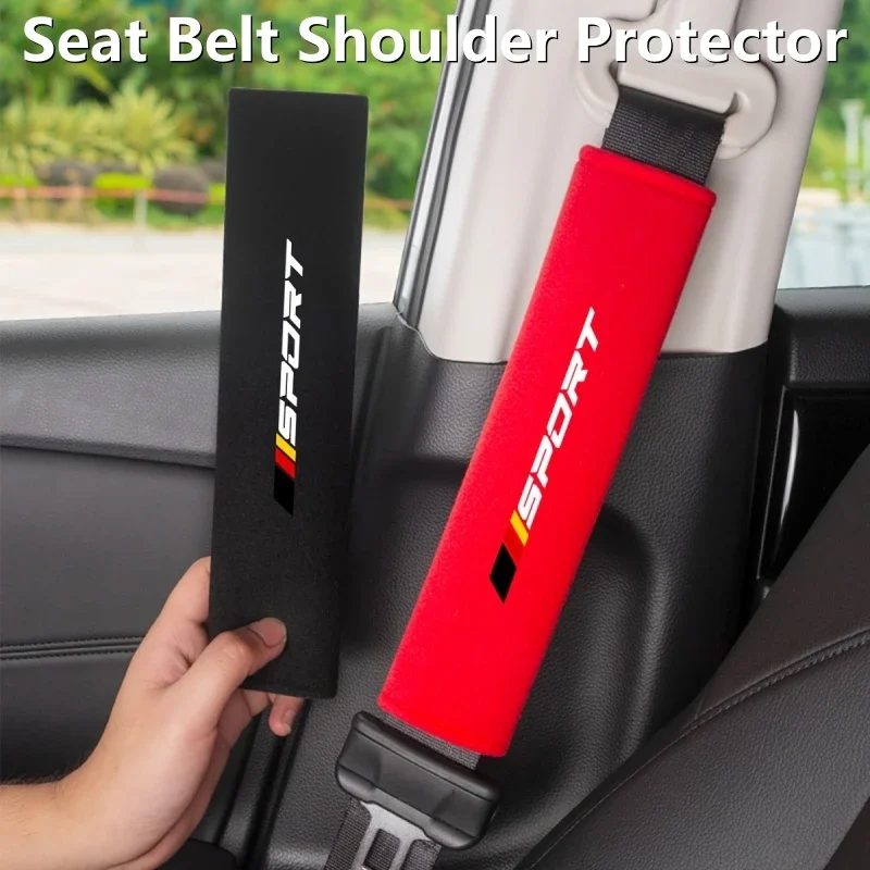 Universal Fit Soft Fleece Car Seat Belt Pads Cover, Safety Belt Shoulder Cushion Protector Cotton Interior Accessories