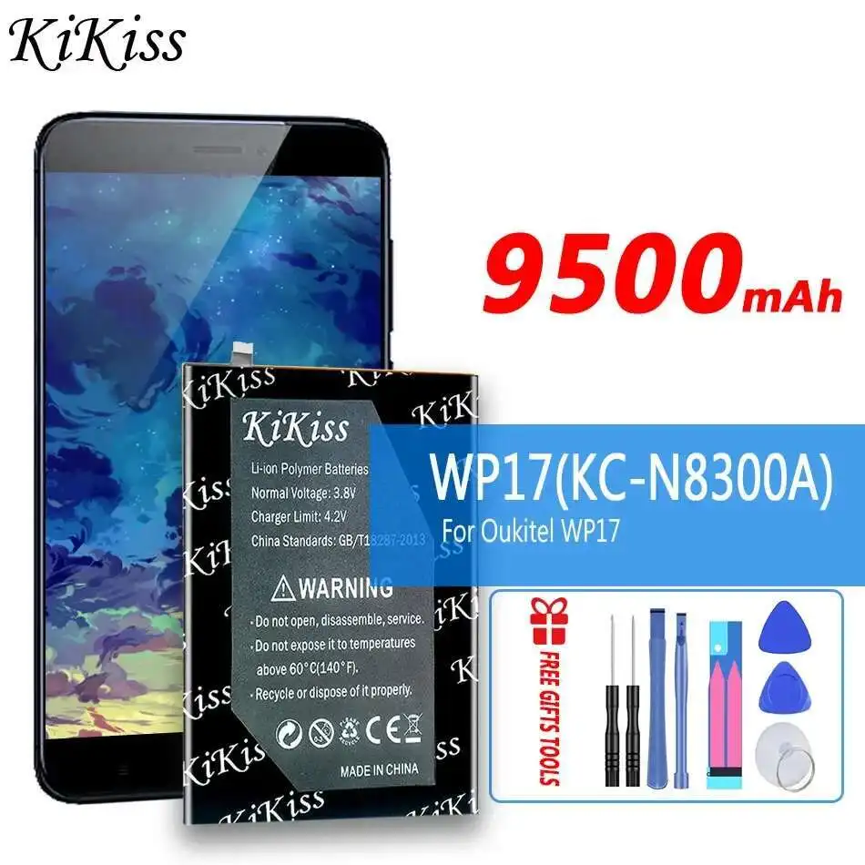 

WP17 KC-N8300A Надежный аккумулятор мобильного телефона для Oukitel WP17 9500 мАч