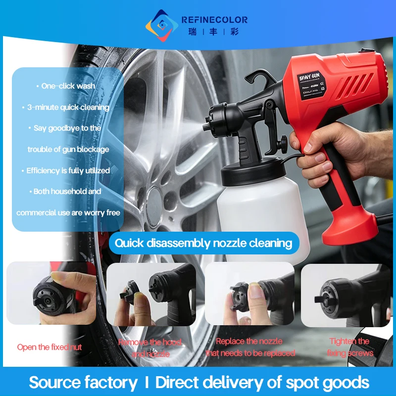 리파인컬러 800ML 전동 스프레이건 고출력 가정용 심 - Paint Sprayer For Fence Deck 리뷰 및 가격