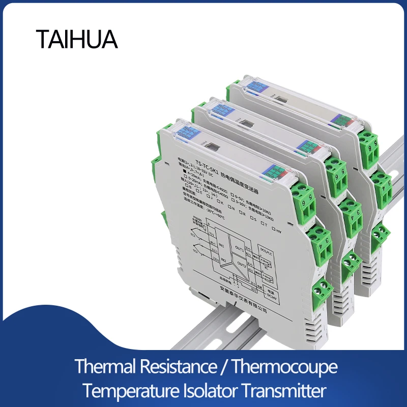 Temperature Transmi RTD pt100/ 1 Into 1 Out Signal Isolator TC Sensor Converter Module 4-20mA 0-10V 5V