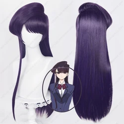 Anime Shouko Komi Cosplay Wig 80cm Long Purple Black Wigs Heat Resistant Synthetic Hair