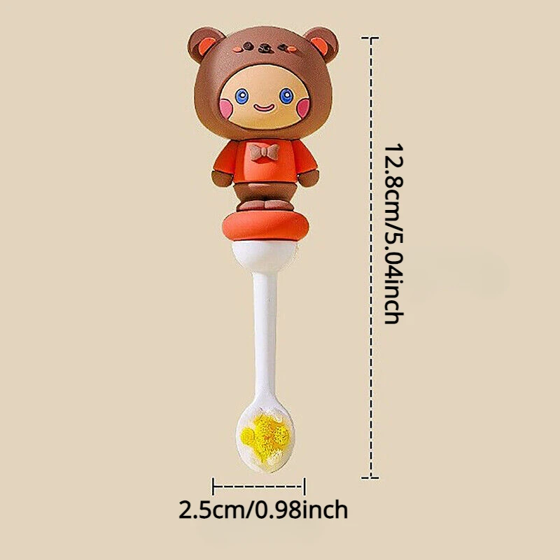 Kids Toothbrushes Soft Bristle Children\'s Toothbrush Rabbit Bear Silicone Brush Head Toothbrush Oral Teeth Cleaning for Kids