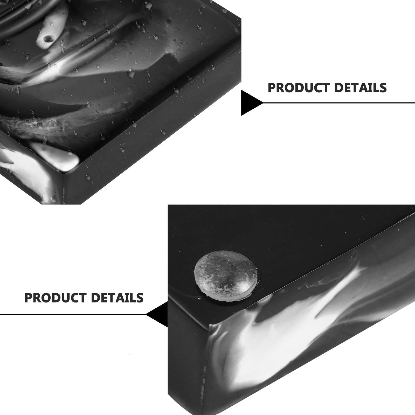 

Bathroom Hand Soap Dish Tray Resin Waterproof Scratchproof Odorless Easy Clean Multiuse Kitchen Soap Holder Organizer