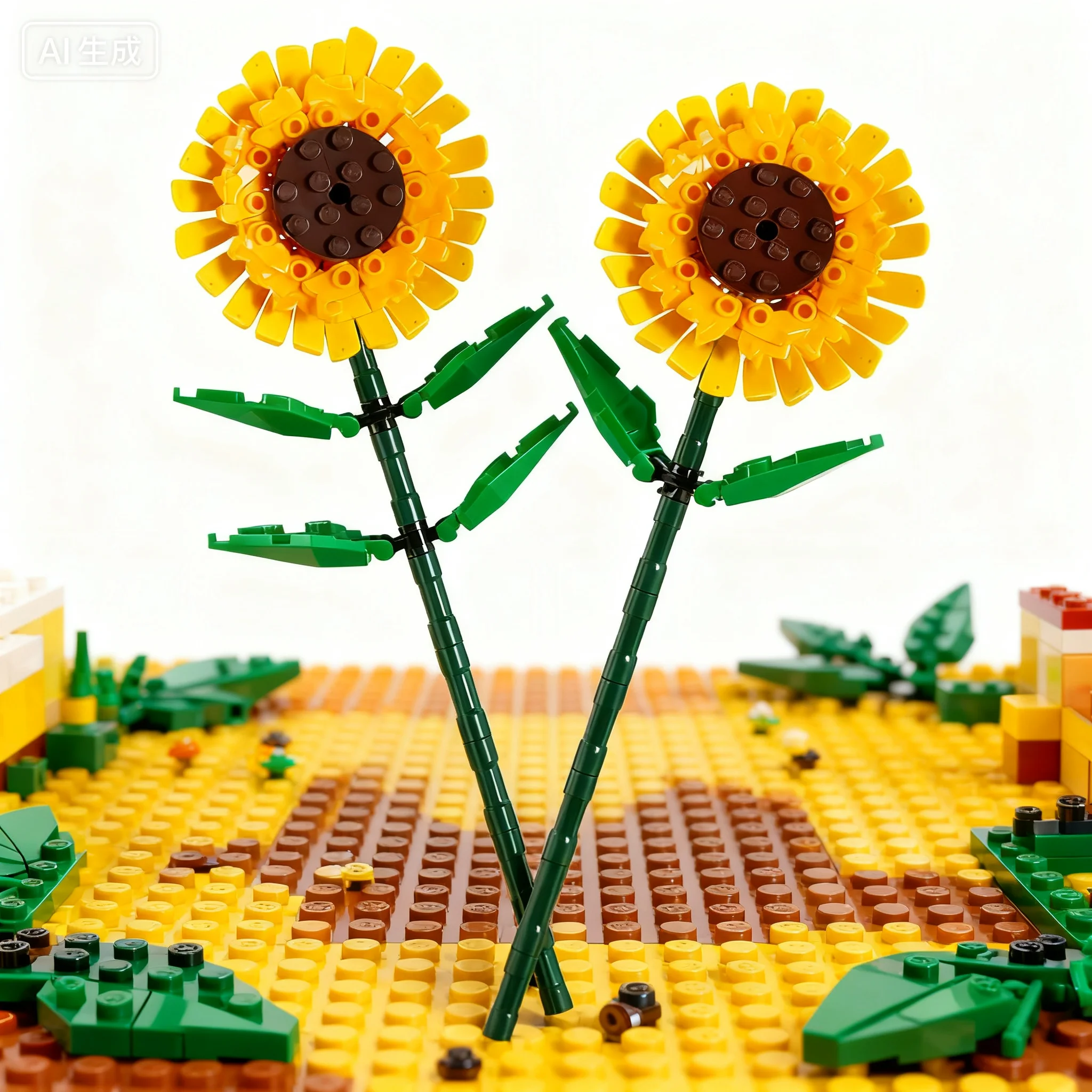 Lego blocos de construção flor plantas série 40524 girassol meninos e meninas quebra-cabeça montagem brinquedo presente