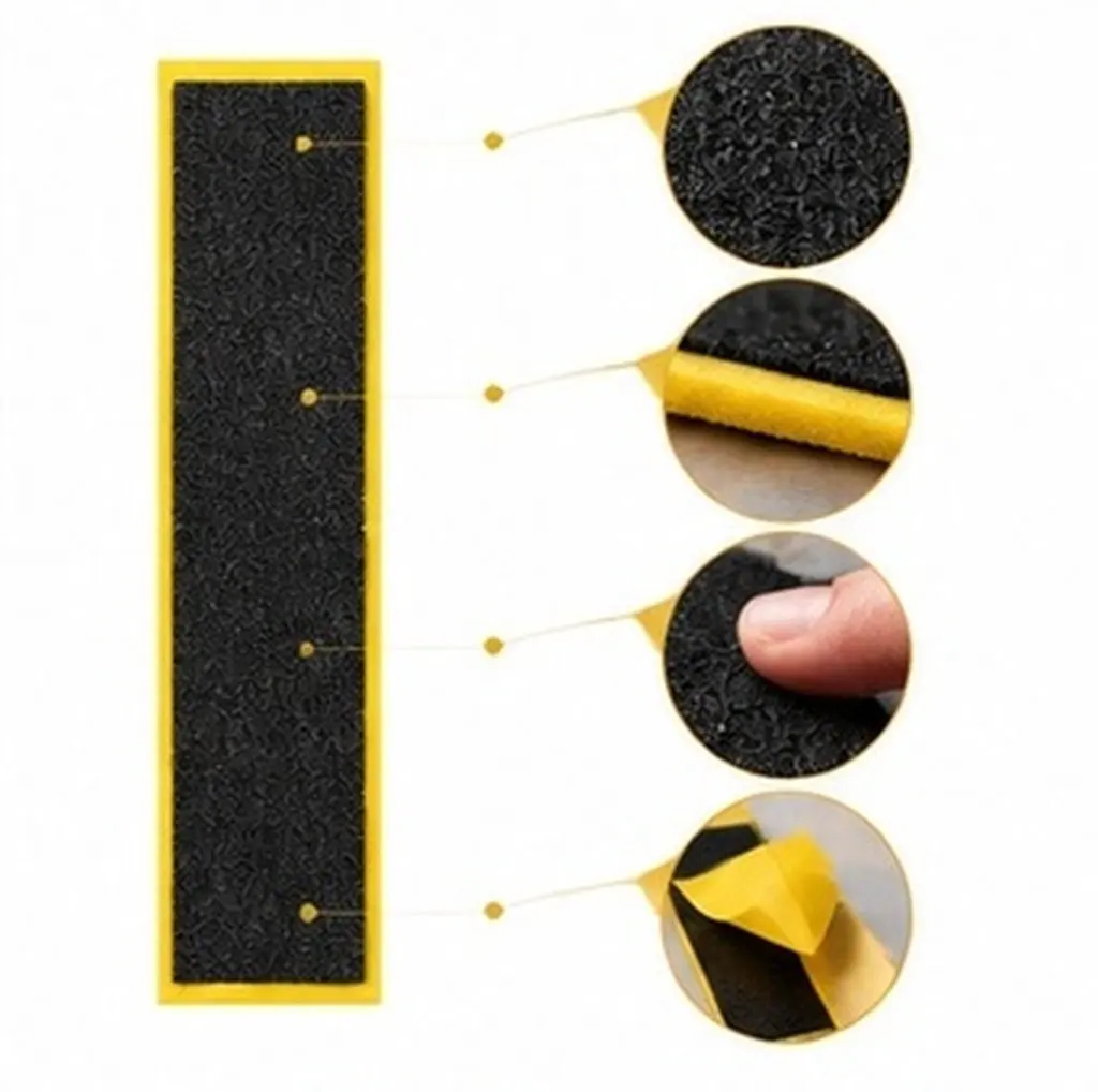 5Pcs Fingerboard Foam Grip Tape Anti-Slip Mini Deck Stickers Textured Surface High-Rebound Comfortable Secure Grip Humidity