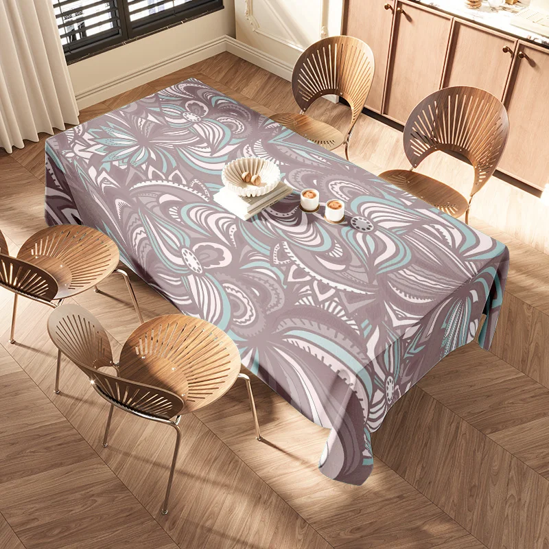 Elegant Tablecloth with Modern Floral Design Perfect for Dining Room Decor