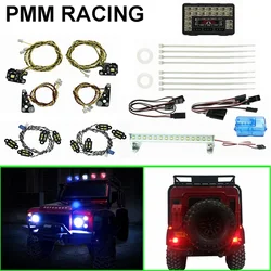 Kit gruppo luci IC di controllo anteriore posteriore a LED Proiettore telaio Luci di avvertimento per parti 1/10 RC Crawler Car Traxxas TRX4 Defender