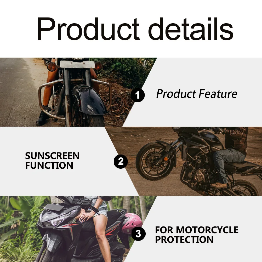 

Motorcycle Cover Waterproof Dustproof Protective Storage Bag for Motorbike Outdoor Sunscreen Long Lasting Durability